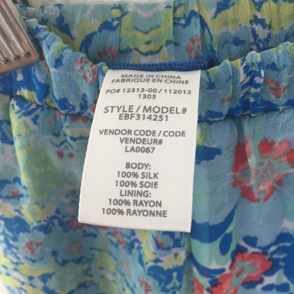 Ella Moss 100% Silk Skirt Elastic waist - Picture 6 of 7